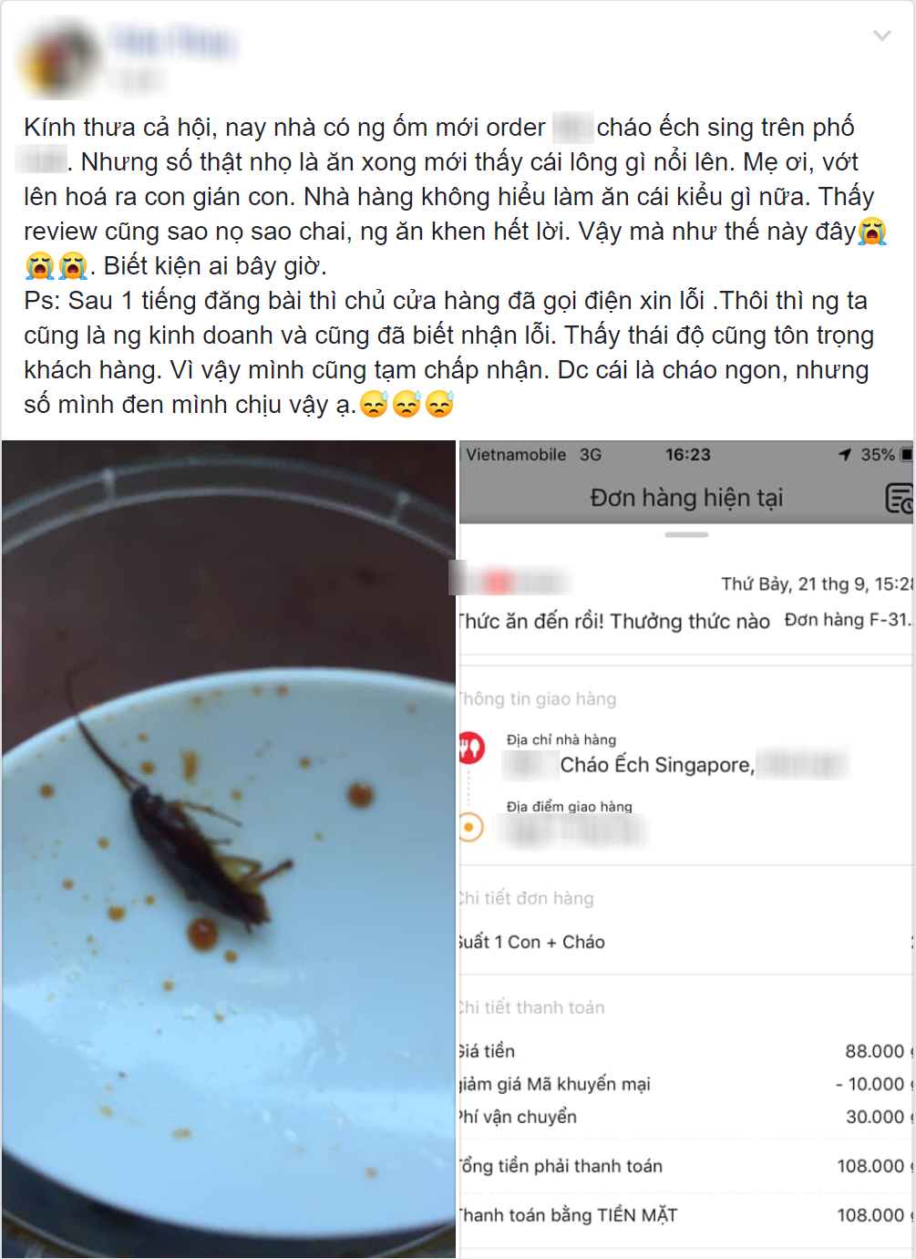 Bat chao ech Singapore xuat hien sinh vat la khien CDM hai hung