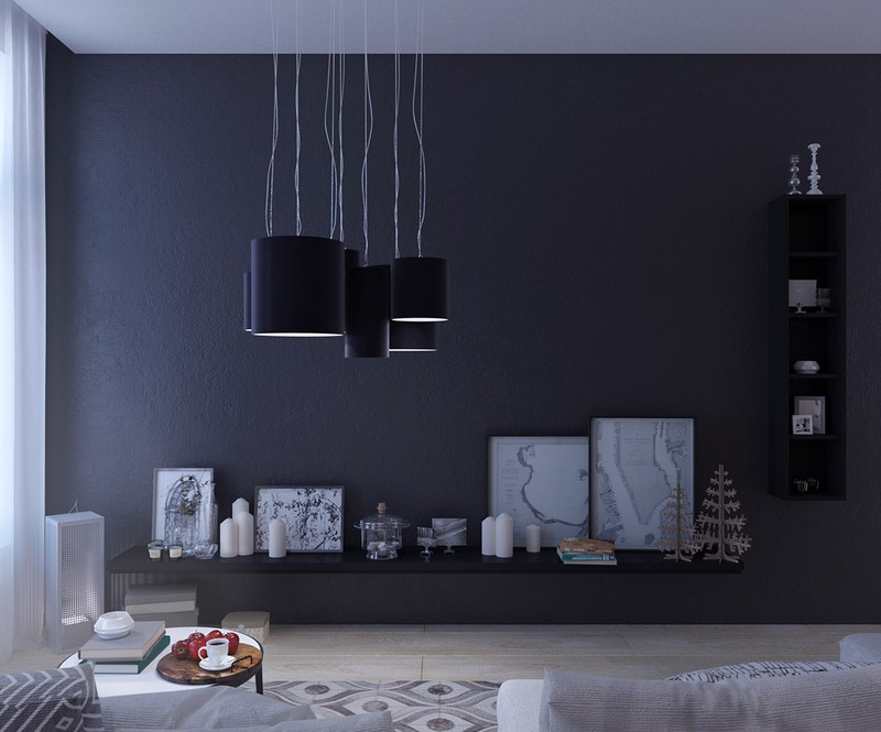 Gam màu xám tối, tỏ ra hiệu quả khi mang đến cảm giác căn hộ sang trọng hơn.