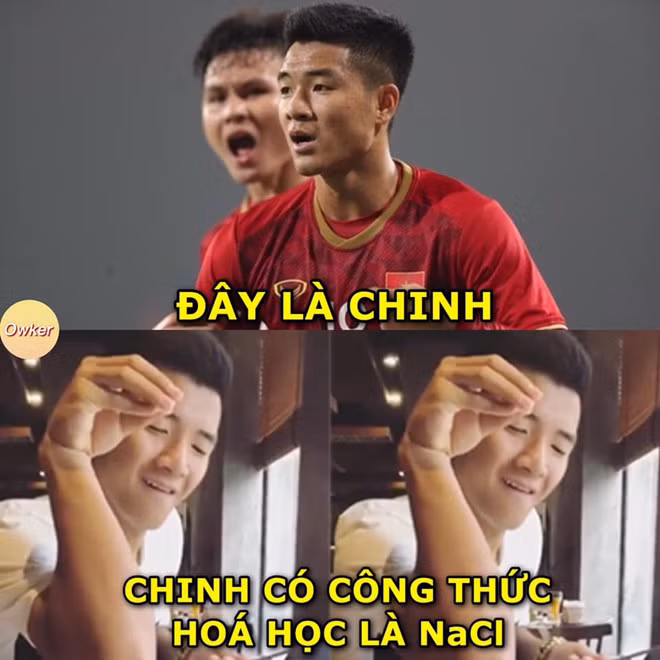 Không chỉ gửi đến những lời chúc, người hâm mộ Đức Chinh còn tổng hợp lại những khoảnh khắc "lầy lội" và đáng yêu của cầu thủ này. Ảnh: Fandom Owker.