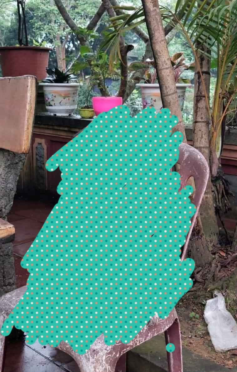 Định xóa phông nhưng lỡ tay xóa nhầm vào nhân vật chính. Thôi cũng tạm, không sao. Đúng là nhờ chỉnh sửa ảnh và cái kết hết hồn.