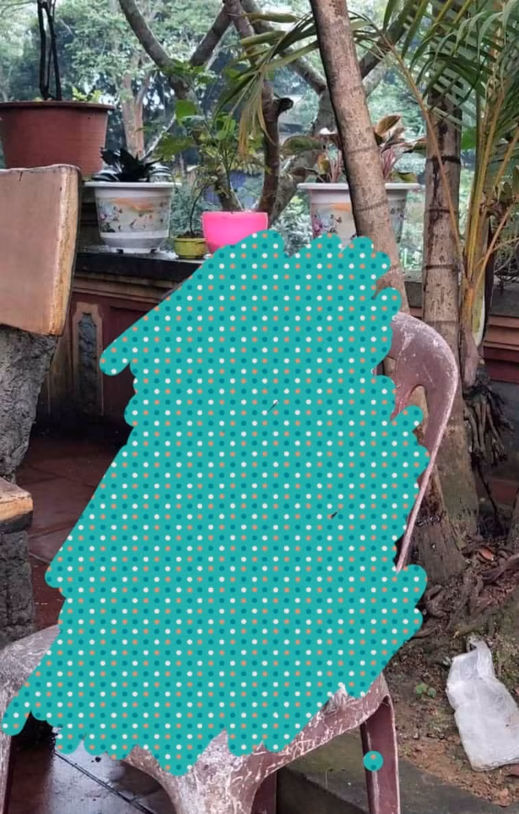 Định xóa phông nhưng lỡ tay xóa nhầm vào nhân vật chính. Thôi cũng tạm, không sao. Đúng là nhờ chỉnh sửa ảnh và cái kết hết hồn.