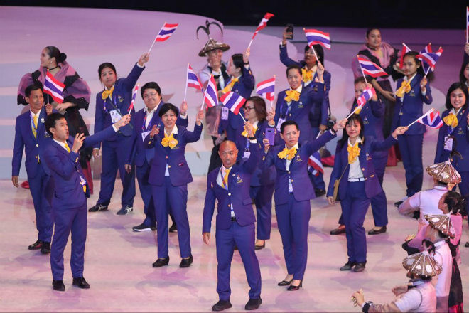 Đoàn thể thao Thái Lan, được coi là đối thủ của thể thao Việt Nam ở nhiều môn thi đấu tại SEA Games năm nay xuất hiện với 1.473 thành viên.