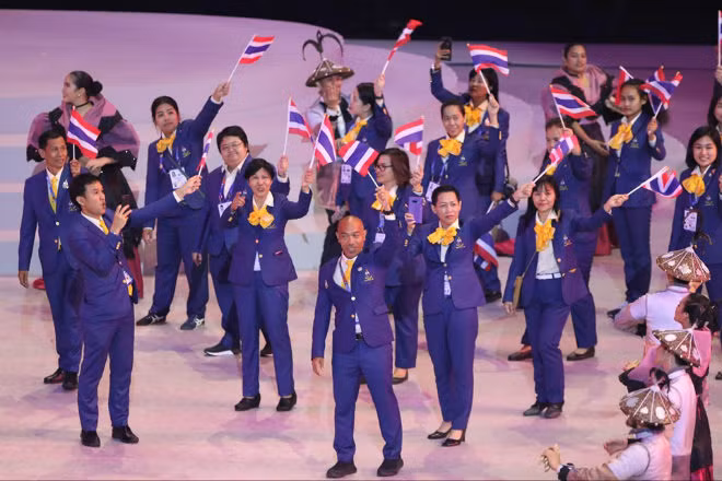 Đoàn thể thao Thái Lan, được coi là đối thủ của thể thao Việt Nam ở nhiều môn thi đấu tại SEA Games năm nay xuất hiện với 1.473 thành viên.