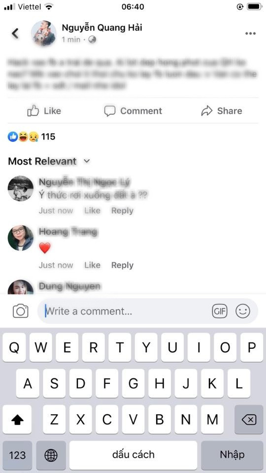 Theo đó, không chỉ hack Facebook, kẻ gian đăng dòng trạng thái thông báo đã xâm nhập trái phép tài khoản facebook của Quang Hải. Tiếp theo người này còn lớn tiếng sẽ cho cả "thiên hạ" biết về bí mật đời tư của chàng cầu thủ này.