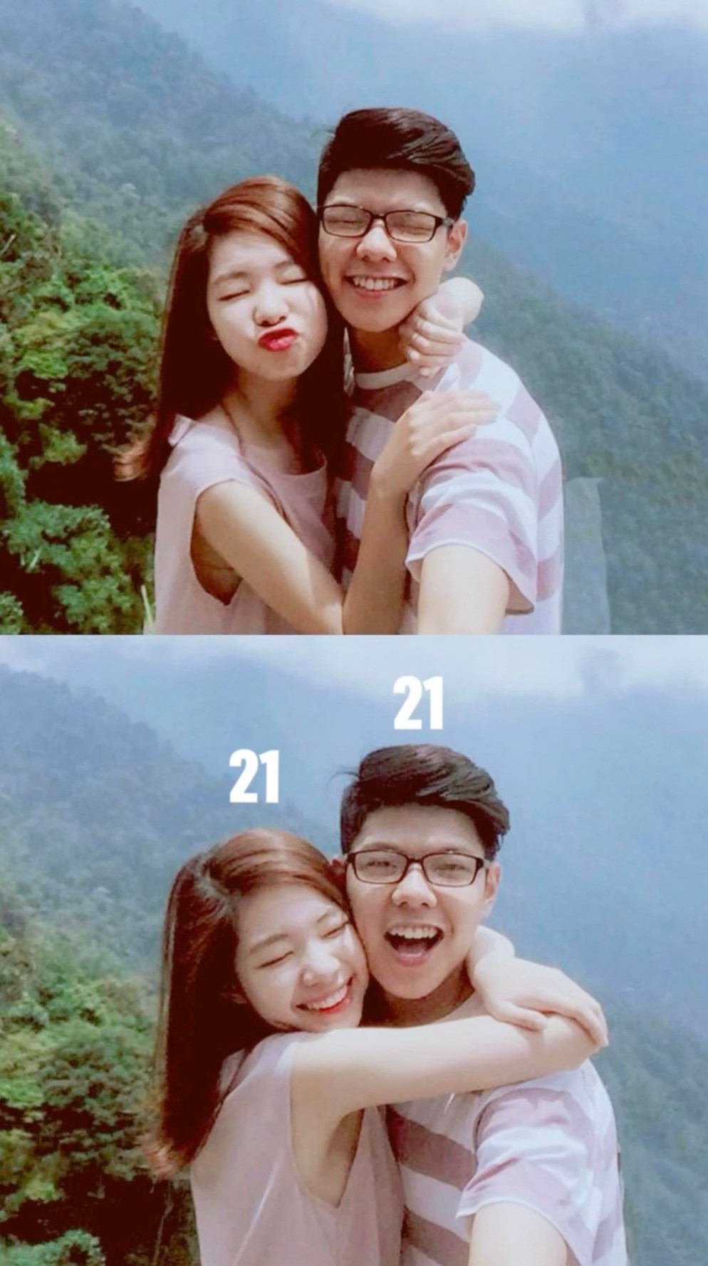 Hành trình tình yêu của cặp đôi bắt đầu từ cách đây gần 10 năm, khi hai người chỉ là những người bạn thân thiết. Trải qua thời gian, tình bạn dần nảy nở thành tình yêu và họ chính thức trở thành người yêu của nhau.