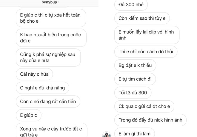 Trước đó, hot girl Bình Định Ngân 98 từng bị kẻ trộm điện thoại nhắn tin, yêu cầu cô nàng chuyển 300 triệu đồng để nhận lại chiếc điện thoại, đồng thời các ảnh và clip cũng bị xoá vĩnh viễn.