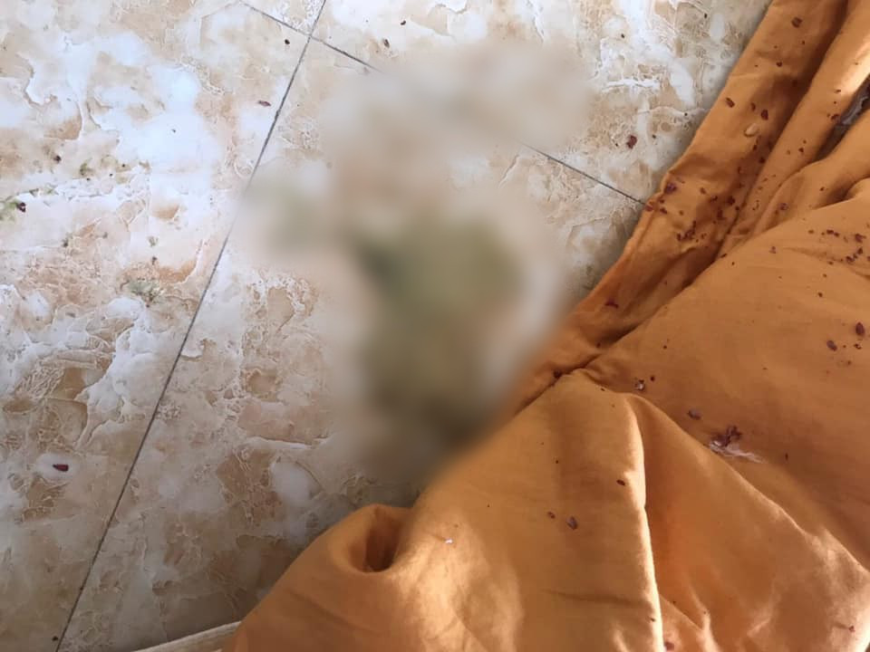 Không chỉ vứt đầy vỏ lon bia và hoa quả dưới sàn nhà, những vị khách này còn nôn bừa bãi ngay tại chân giường. (Ảnh:chụp màn hình)
