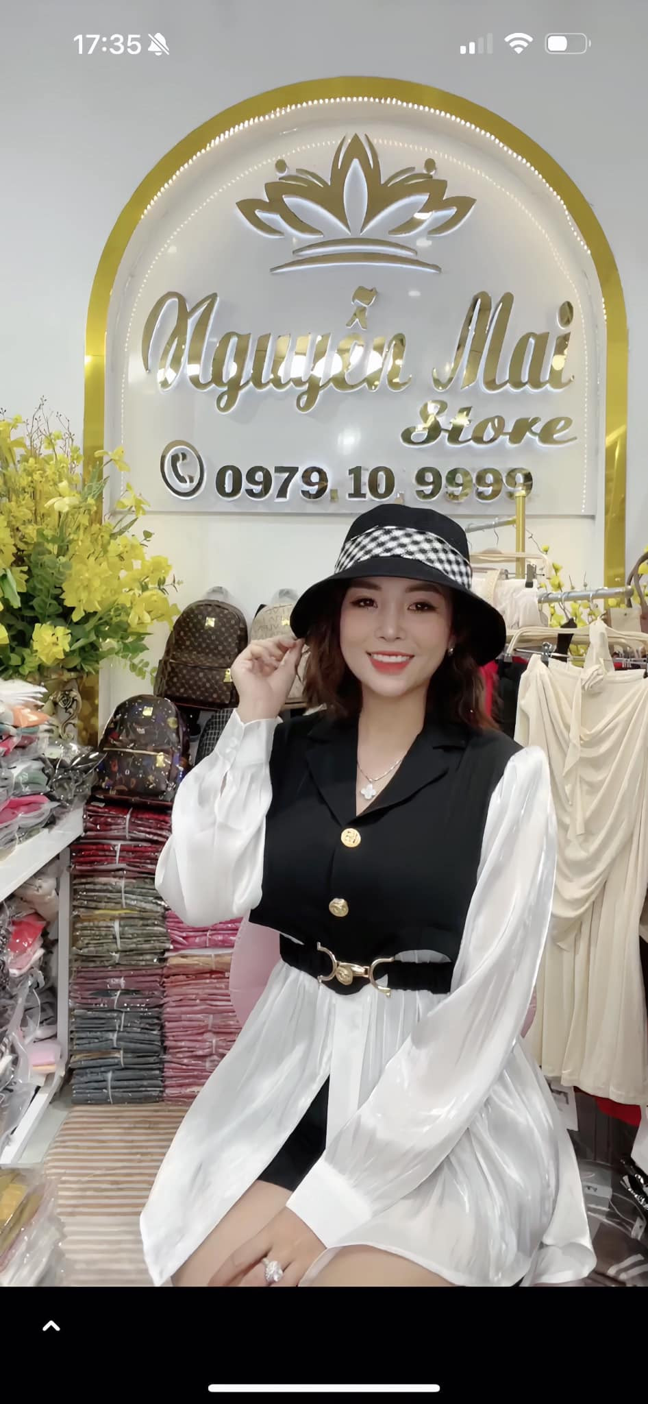 Hình ảnh Nguyễn Mai trong 1 phiên live.