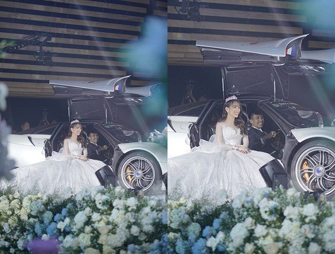 Bên cạnh đó, đám cưới ái nữ đại gia Minh Nhựa cũng khiến CĐM "phát ngất" với sự xuất hiện của dàn xế khủng.