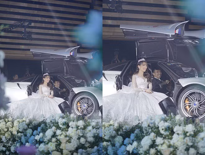 Bên cạnh đó, đám cưới ái nữ đại gia Minh Nhựa cũng khiến CĐM "phát ngất" với sự xuất hiện của dàn xế khủng.