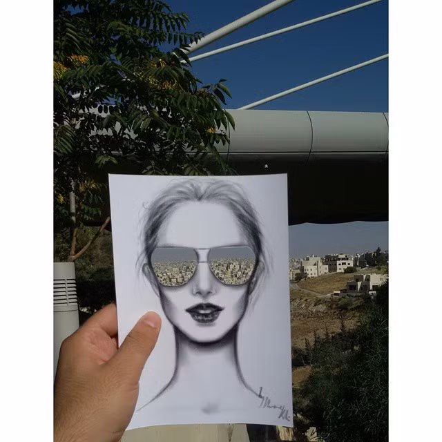 Một tác phẩm mới của Shamekh Bluwi nhận được hàng ngàn lượt like và chia sẻ.