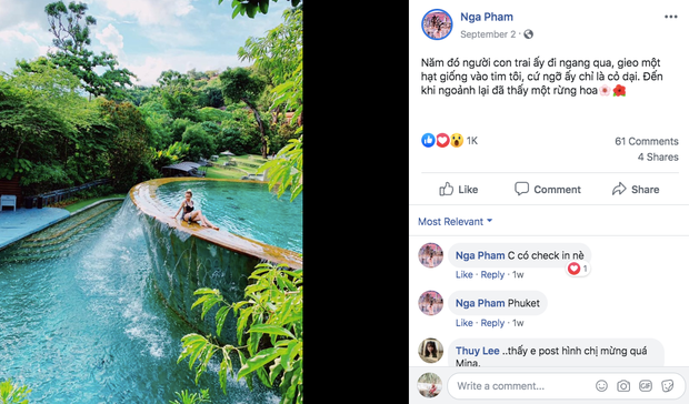 Theo đó, vợ đại gia Minh Nhựa - Mina Phạm thường xuyên đăng kèm những dòng caption "so deep" về tình yêu, cuộc sống.