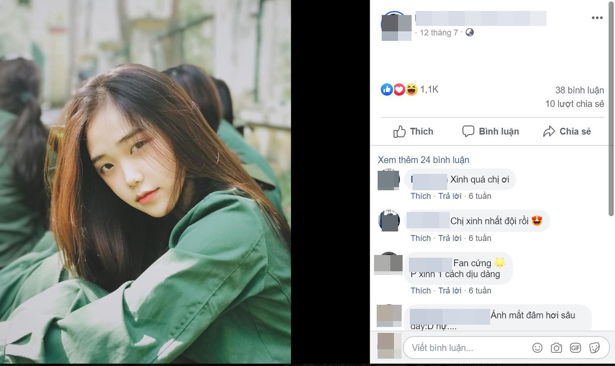 "Xinh quá cậu ơi", "Fan cứng! Phương xinh một cách dịu dàng" là những bình luận xuất hiện dưới các bức ảnh của Phương.