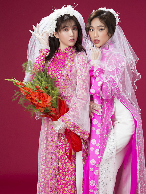 Diệu Nhi và Ngọc Trinh chơi thân sau khi cùng tham gia phim điện ảnh "Vu quy đại náo". Cặp chị em này thường xuyên xuất hiện cùng nhau trong các sự kiện.