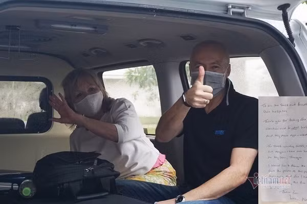 Hai benh nhan COVID-19 nguoi Anh xuat vien, viet thu cam on y bac si o Hue-Hinh-2