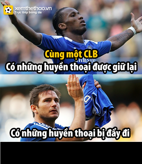 Drogba được Chelsea giữ lại dù đã già nua tuổi tác và Chelsea cũng đã đẩy một huyền thoại khác của mình ra đi đó là Lampard.