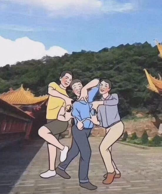 Với bố cục đối xứng, cách tạo dáng đồng đều, chắc chắn bạn sẽ có nguyên album ảnh "chất hơn nước cất" cùng mấy đứa bạn thân đấy.