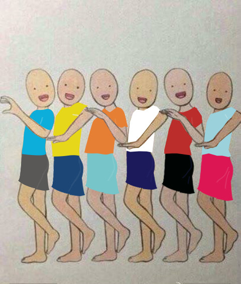 Với những nhóm đông người, cách tạo dáng đường lượn sóng bằng cánh tay là một gợi ý siêu hay ho.