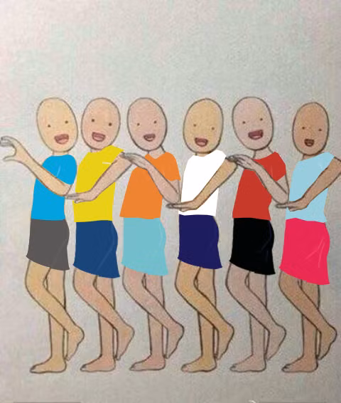 Với những nhóm đông người, cách tạo dáng đường lượn sóng bằng cánh tay là một gợi ý siêu hay ho.