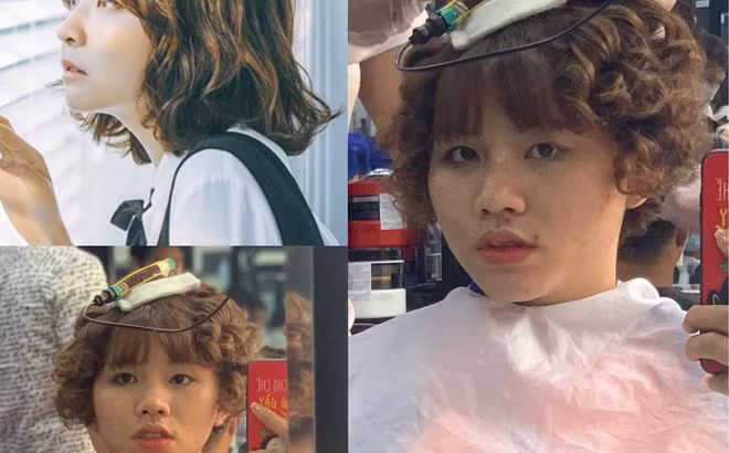 Những hình ảnh về mái tóc hỏng với khuôn mặt như mất sổ gạo của nhân vật chính khiến ai nấy đều phải bật cười. Chính bởi thế mà nhiều người khuyên rằng nên đi làm tóc trước tết từ 1, 2 tháng để sai còn sửa, hỏng còn chữa.