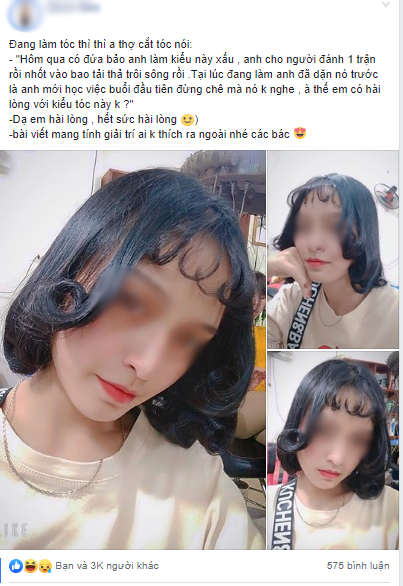 Mới đây, trên mạng xã hội xuất hiện một bài viết của cô gái "tố" tiệm làm tóc không có tâm khiến cộng đồng mạng chết cười. Hí hửng đi làm tóc đón tết nhưng cô gái lại nhận phải cái kết không thể đắng hơn.