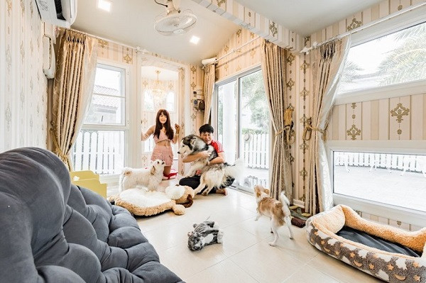 Ngôi nhà cũng được xây dựng rộng rãi, đủ cho một người lớn khom lưng khi vào trong chơi với các boss.