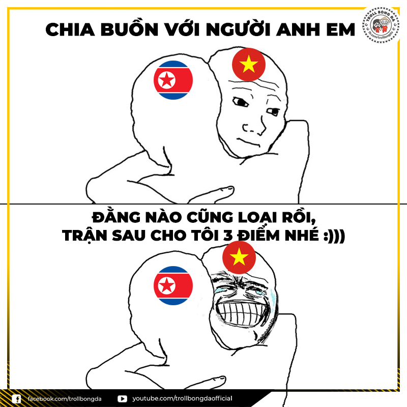 Với kết quả hoà 0-0, U23 Việt Nam sẽ phải thắng đậm Triều Tiên nếu muốn đi tiếp. Thôi thì đều là anh em, dù sao cũng bị loại rồi nên hy vọng U23 Triều Tiên sẽ giups thầy trò HLV Park Hang-seo có điểm số như ý.