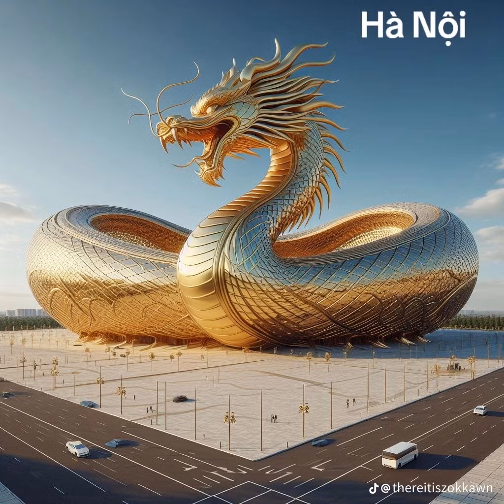 Là mảnh đất nghìn năm Thăng Long, sân vận động ở Hà Nội mang hình chú rồng đầy dũng mãnh.