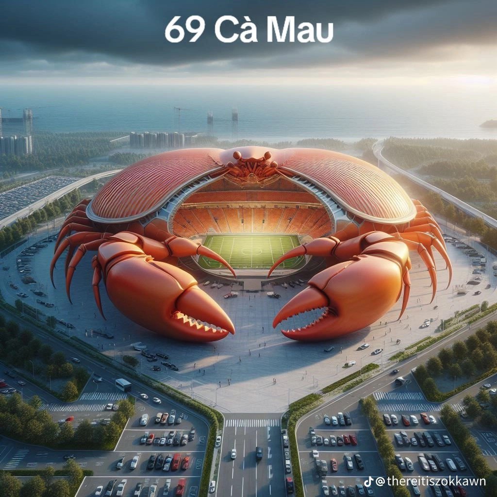 Độc đáo nhất phải kể đến sân vận động lấy cảm hứng từ Cà Mau.