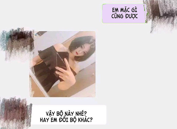 Sau một thời gian dài trò chuyện thấy hợp rơ nên một chàng trai 30 tuổi quyết định hẹn gặp bạn gái trên mạng. Trước khi đến điểm hẹn, cô nàng còn cẩn thận hỏi ý kiến chàng trai về trang phục cho phù hợp cũng như để dễ nhận ra nhau.