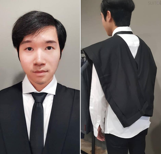 Mới đây, bức hình "Sự thật phía sau ảnh thẻ chỉnh chu" được chia sẻ trên mạng xã hội khiến cộng đồng mạng vô cùng thích thú. Nhìn riêng tấm ảnh, chắc chắn ai cũng nghĩ nam thanh niên diện vest đen, thắt cà vạt chỉnh chu. Thế nhưng xem bức ảnh hậu trường thì phải ngã ngửa ngay lập tức. Hoá ra do thiếu áo khoác nên anh chàng nghĩ ngay ra cách lấy quần thay thế cực sáng tạo.