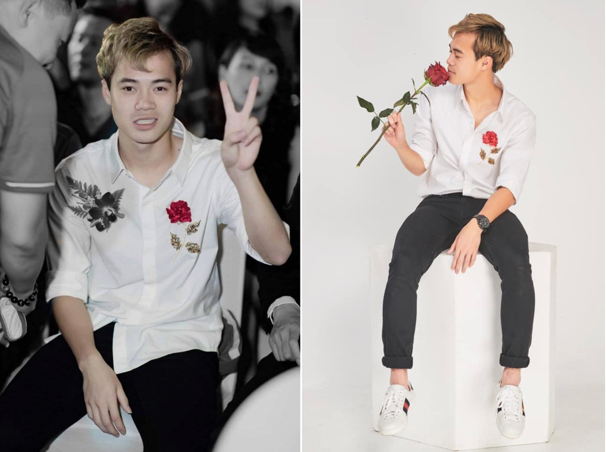 Đây là chiếc áo đôi của Văn Toản và Trang Nhung được cặp đôi lựa chọn để chụp ảnh. Có lẽ đây chính là lý do mà cầu thủ HAGL lại yêu thích chiếc sơ mi này đến vậy.