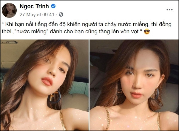 Đây không phải là lần đầu tiên mà "nữ hoàng nội y" đăng tải trạng thái nói bóng gió ai đó trên trang cá nhân. Trước đó, cô nàng cũng đã từng mượn MXH để đáp trả những đối tượng gây hấn với mình bằng những câu nói thâm thúy, sâu cay.