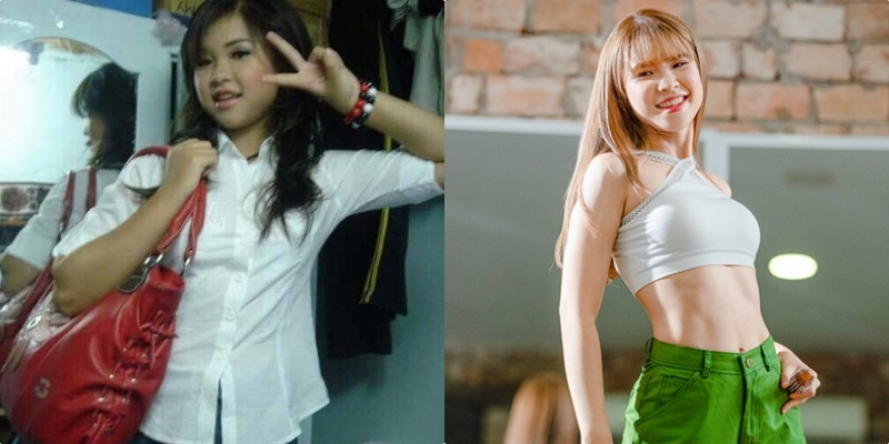 ô nàng nhỏ nhắn Khởi My cũng khiến fan "đứng hình" khi nhìn lại vóc dáng nặng nề ngày xưa và mảnh mai của hiện tại. Để có thân hình săn chắc, cân đối như hiện tại, Khởi My cũng đã đánh bay 10kg (Ảnh: Tổng hợp).