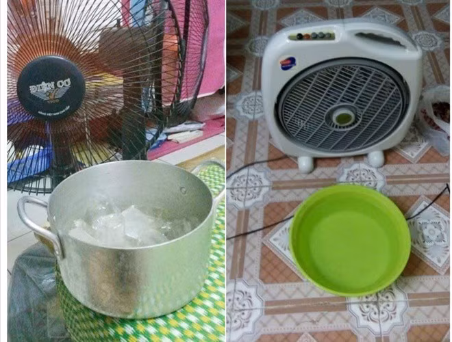 Nhiều kiểu điều hòa tự chế được phát minh ra để tránh nóng. Mặc dù hơi mất công một chút nhưng có tác dụng giải nhiệt.