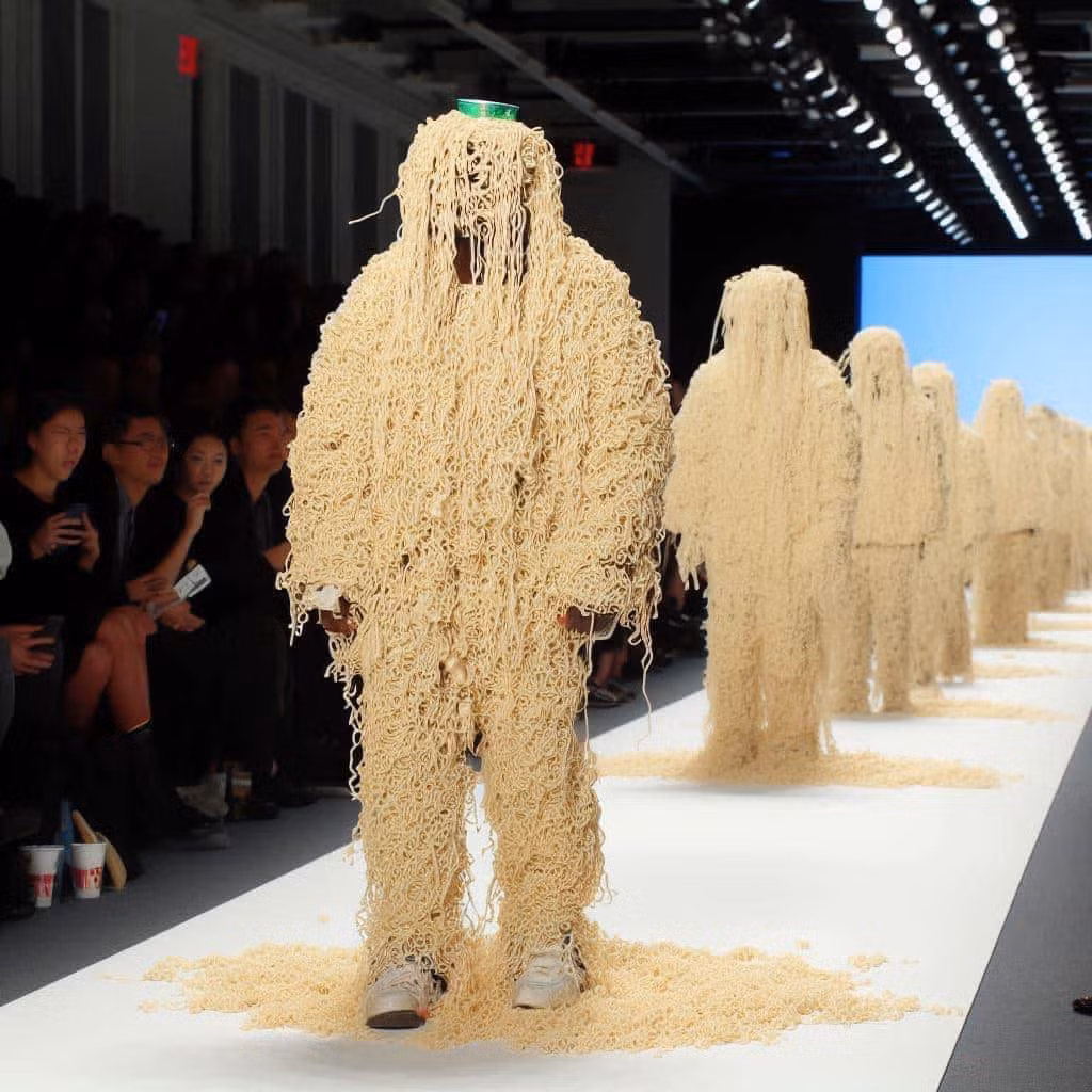 Tuy nhiên, sự thật là không có show diễn thời trang nào như vậy. Những bức ảnh được tạo ra bởi công nghệ AI.