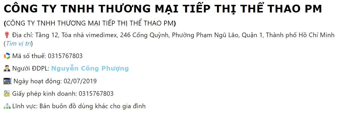Thế nhưng, sự thật đằng sau hoàn toàn không phải vậy, theo tìm hiểu Viên Minh là người thay Công Phượng quản lý một công ty riêng do anh là người đại diện pháp luật.
