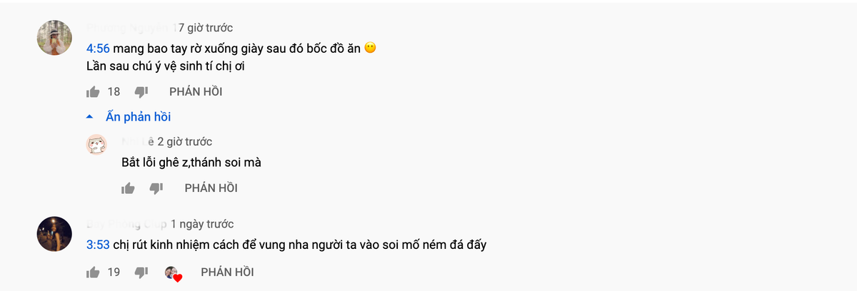 Dưới bài viết, nhiều bình luận góp ý Thanh Lương cần chú ý vấn đề vệ sinh khi nấu ăn. Cô nàng cũng nên chọn một nơi sạch sẽ để úp vung xuống thay vì đặt nắp vung xuống nền đất.