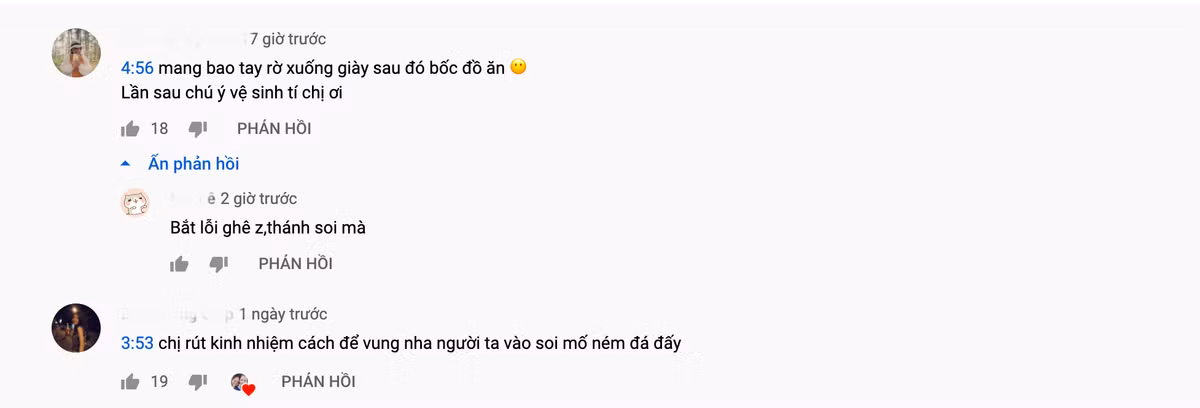Dưới bài viết, nhiều bình luận góp ý Thanh Lương cần chú ý vấn đề vệ sinh khi nấu ăn. Cô nàng cũng nên chọn một nơi sạch sẽ để úp vung xuống thay vì đặt nắp vung xuống nền đất.