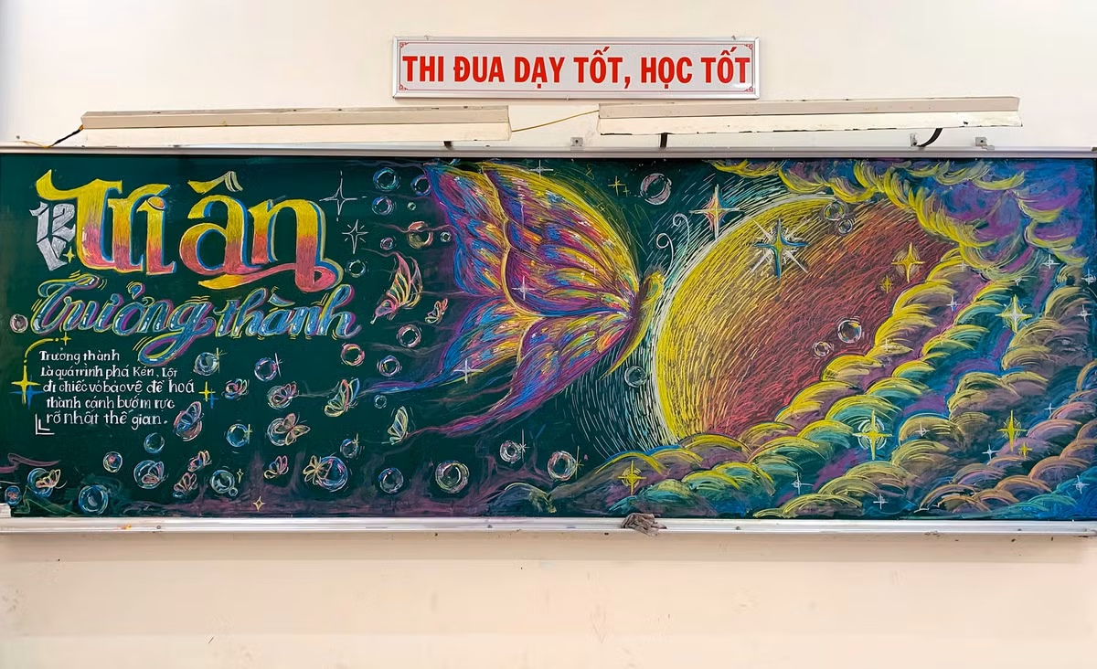 Tram tro truoc nhung buc tranh phan trang bang den cuc pham