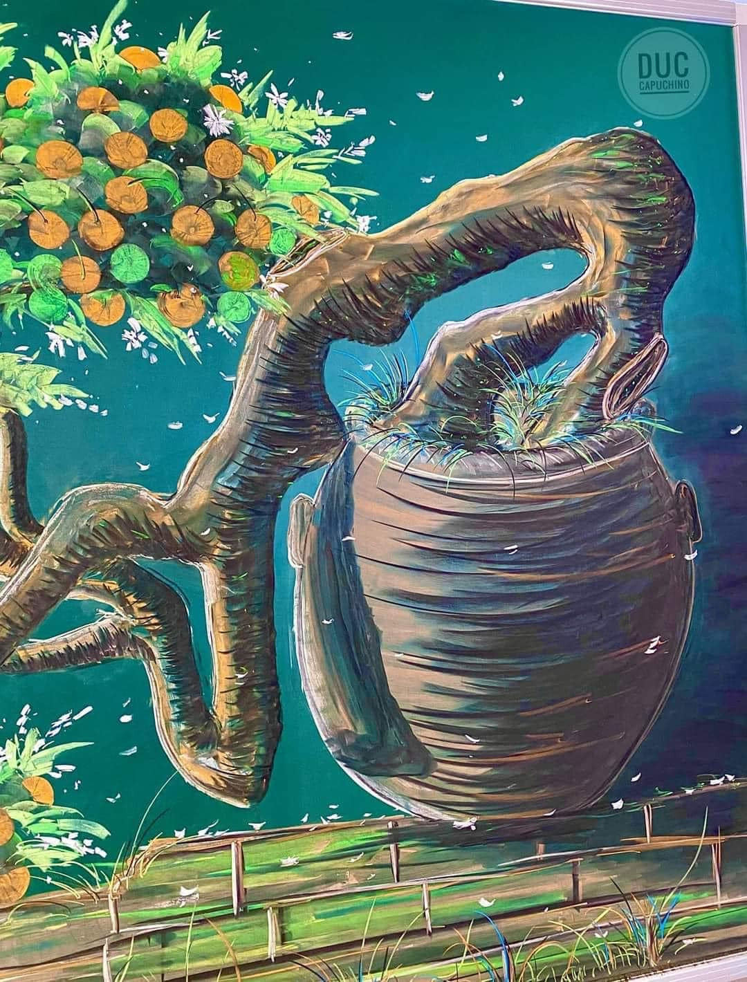 Những bức tranh được vẽ một cách tỉ mỉ, cẩn thận với nhiều sắc độ, hướng ánh sáng cùng những mảng màu sáng tối cực ấn tượng.