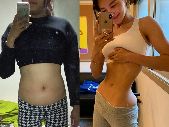 Nho giam can gai xinh Han Quoc khoe vong eo sieu thuc voi co bung cuon mui