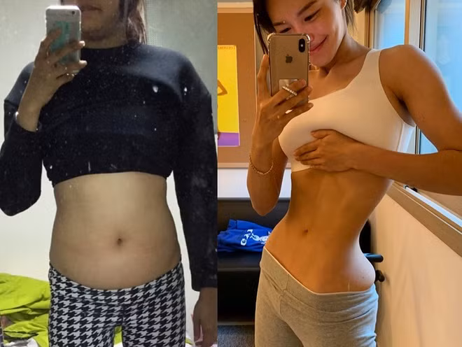 Nho giam can gai xinh Han Quoc khoe vong eo sieu thuc voi co bung cuon mui