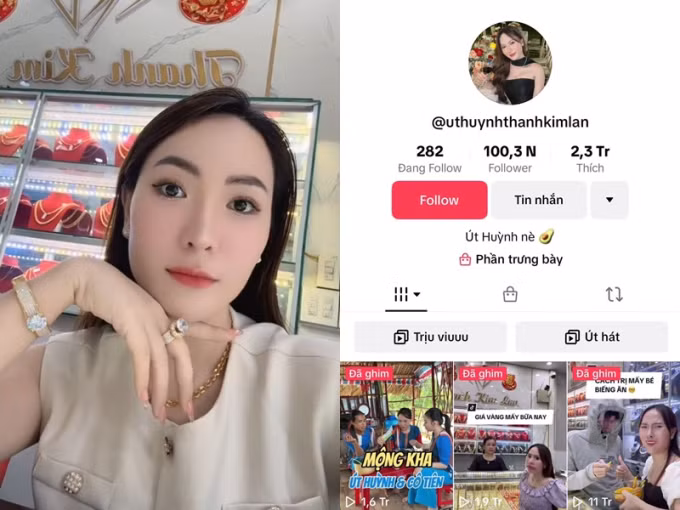 Hiện trang cá nhân Tiktok của nàng dâu có hơn 100.000 lượt theo dõi hơn 2.3 triệu lượt thích.