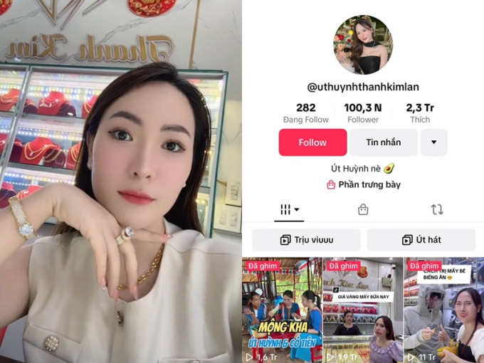 Hiện trang cá nhân Tiktok của nàng dâu có hơn 100.000 lượt theo dõi hơn 2.3 triệu lượt thích.