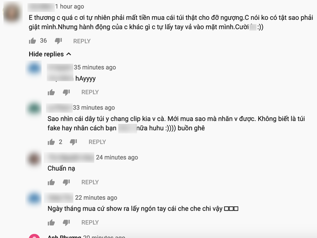 "Sống ảo cũng phải có tâm, đừng lấp liếm mãi thế", "Chị cứ nhận mua đồ fake đi có sao, hay chị cố để nổi tiếng?" là những bình luận của CĐM về scandal của Sĩ Thanh.