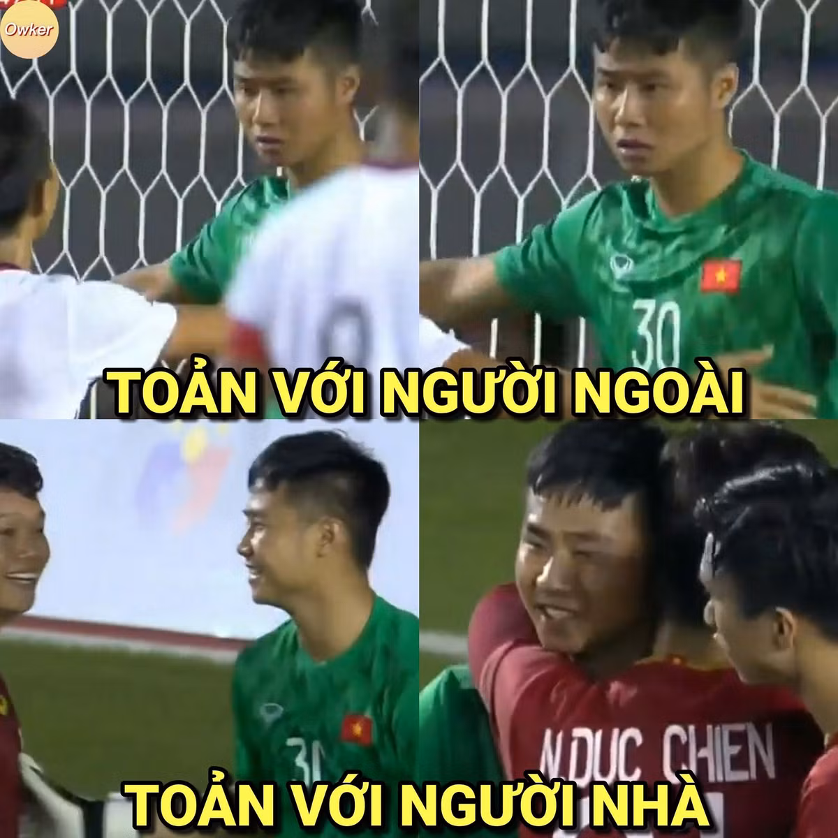 U22 Việt Nam có 2 chàng trai sinh năm 1999 là Văn Toản và Văn Hậu cùng gắt như nhau.