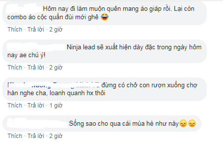 Dân mạng hùa nhau phải mặc cả... áo giáp để đối phó với nắng nóng đầu hè. Dự đoán, mùa "ninja lead" cũng đã tới.