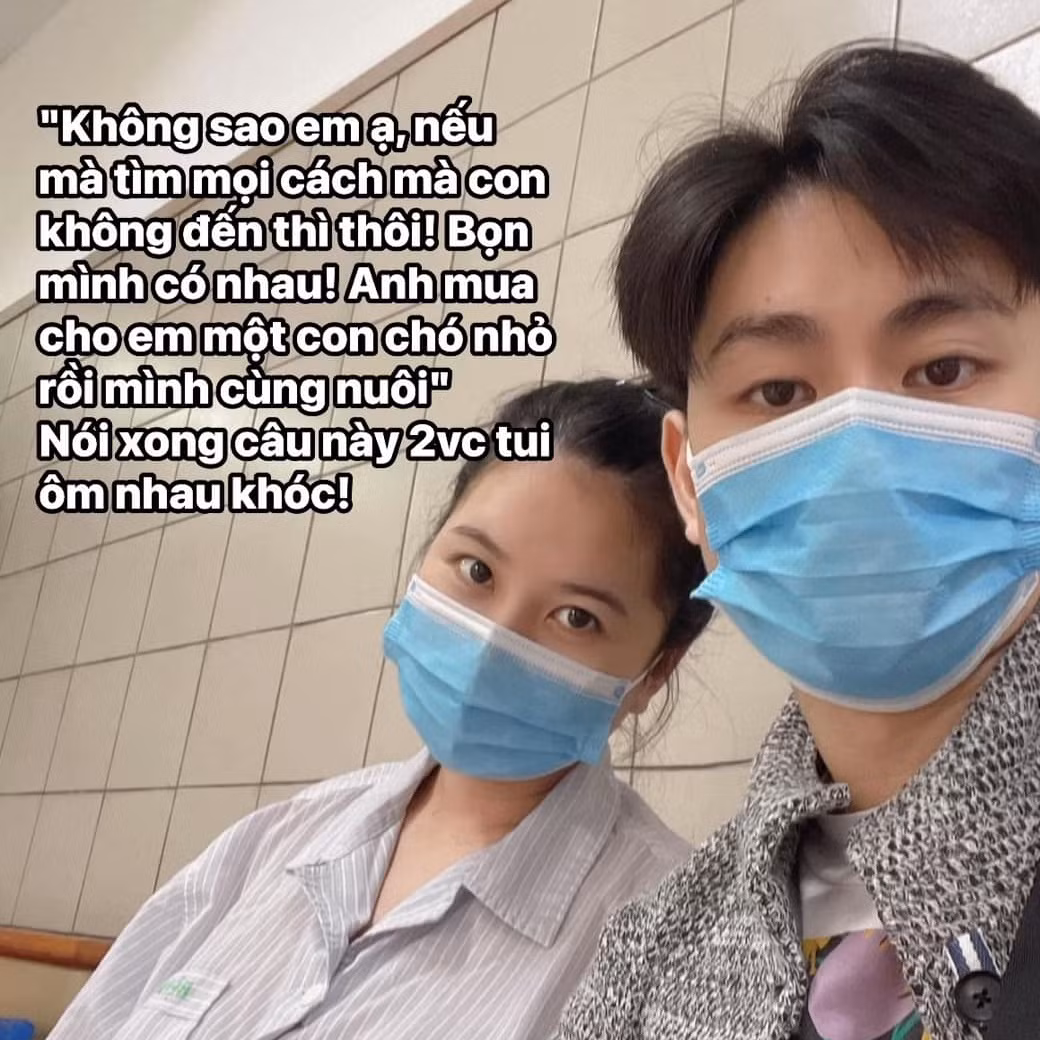 Chồng cô an ủi nếu không có con được thì sẽ mua chú chó nhỏ về nuôi.