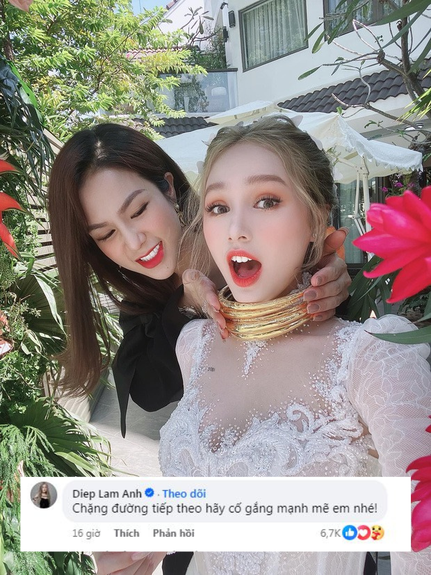 Diệp Lâm Anh - người từng là chị em dâu với Xoài Non nhắn nhủ: "Chặng đường tiếp theo hãy cố gắng mạnh mẽ em nhé!".